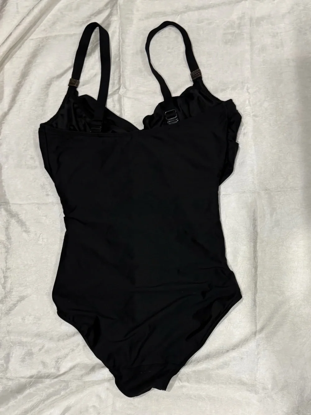 PrimaDonna Swim Ruched One Piece Swimsuit Black 34H Tummy Control Underwire - Picture 3 of 7